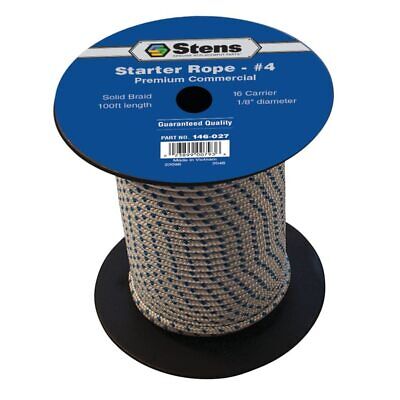 100' Solid Braid Starter Rope 1/8" Diameter, Durable & Versatile Cord