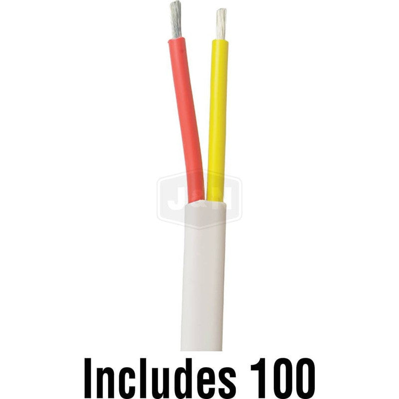 12GA Jacketed Duplex Wire 2WIR Marine 100mm 600V UL 1426 Yellow/Red