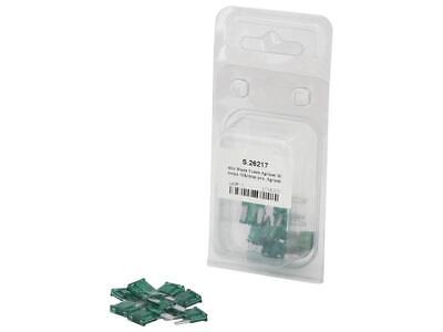 30 Amp Mini Blade Fuses - 10 Pack Green Snap Pack for Automotive Use