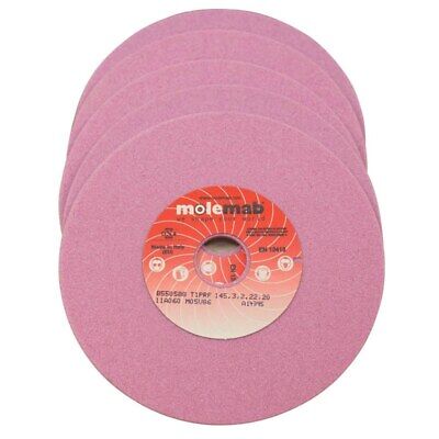 5-Pack 4" Grinding Wheels 3/16" Thick 16mm ID for Mini Chainsaws Grit 50