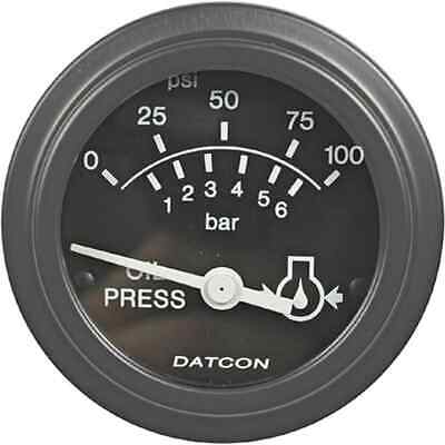 Oil Pressure Gauge 0-100 PSI 2 1/16" Black Face Heavy Duty Industrial