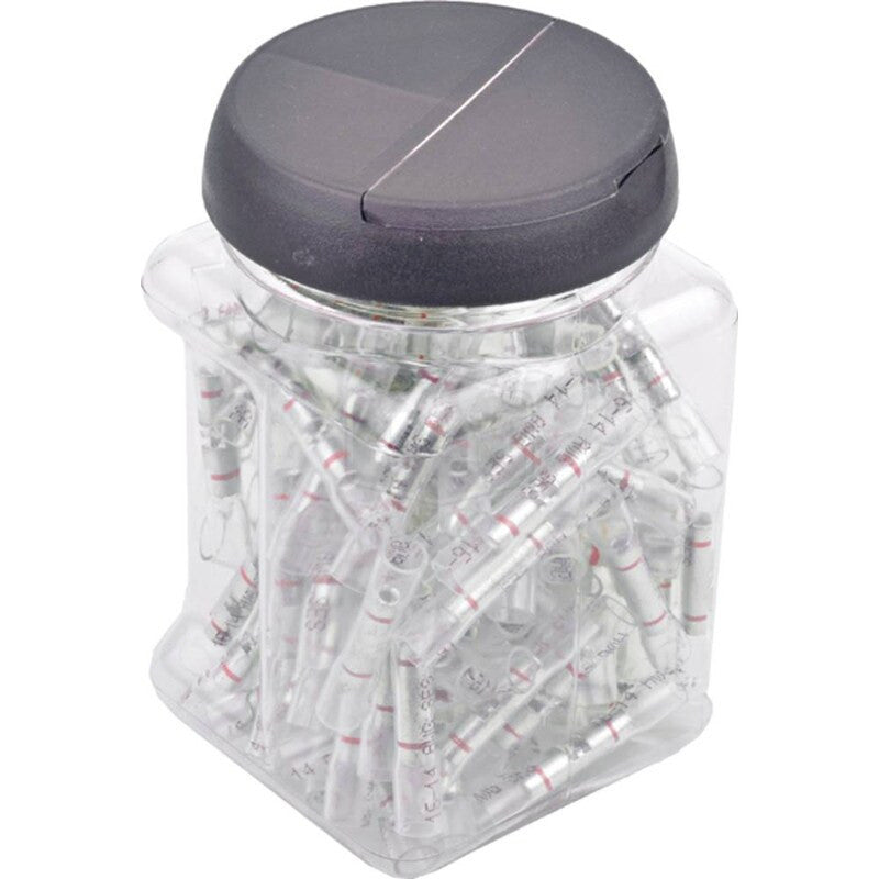 100PC 22-18 Butt Connectors Jar - Electrical Wiring Terminals