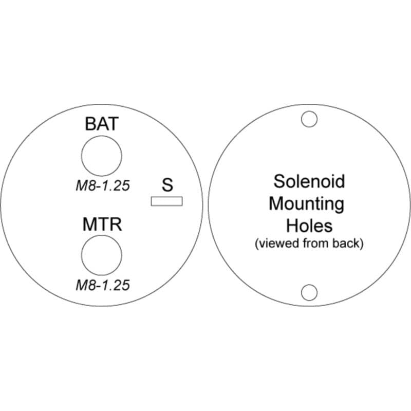 12V Solenoid 66-8327 7-863 Straight Spade Terminals No Metal Guard