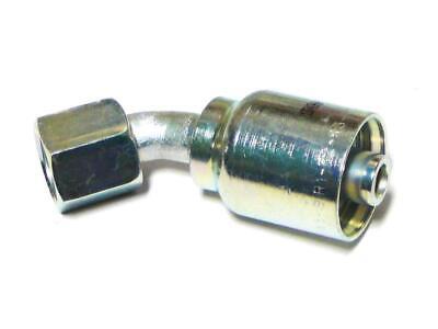 Pioneer JIC 37° Swivel Crimp Fitting 1/4" Hose ID 45° Short Drop 1/2" Thread