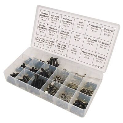 360 Piece Metric Hex Bolt Kit with Washers and Nuts - Various Sizes