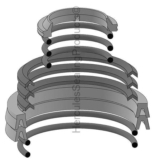 Pneumatic Seal Kit for Vickers/Eaton TE/TF Series, 3" Rod, 5" Bore, Nitrile