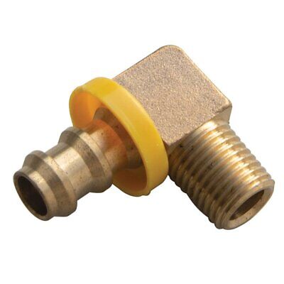 90 Degree Elbow 1/4" MNPT x 3/8" Barb Hose Fitting 10.5 GPM Max 300�F