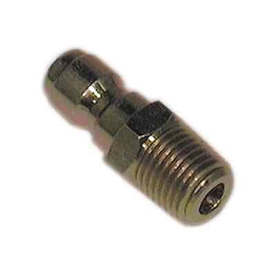 1/4" Male Steel Plug, 5000 PSI, Plated Steel, High Pressure Fitting