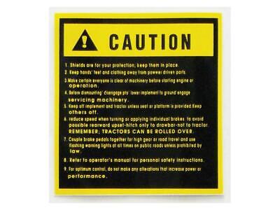 Caution Decal - Yellow & Black for Allis Chalmers (4-5/8 x 5-1/8'')
