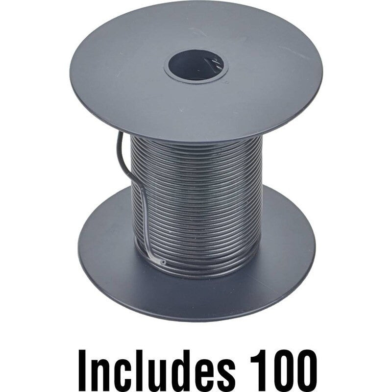 22GA Primary Wire 100' Black PVC Insulated GPT SAE J1128 0-60V
