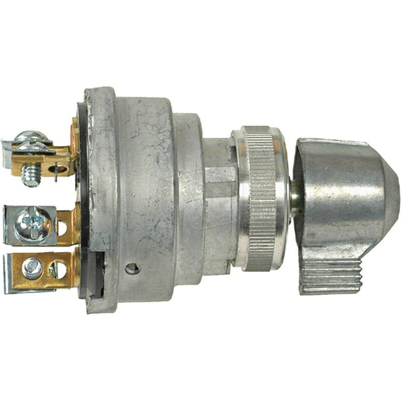 4 Position Ignition Switch 12V with 4 Terminals, Threaded Stem, 10A Amp