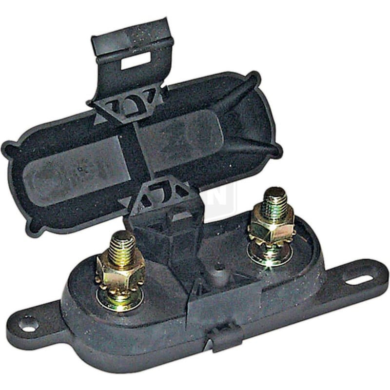 Panel Fuse Holder with Cover, 300A, Impact Resistant, Hard Plastic Base