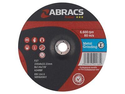 9" Metal Grinding Disc A24RBF 6,600rpm Heavy Duty Abrasive Steel Cutting