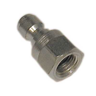 1/4" Plated Steel Plug, Female, 5000 PSI, High Pressure Fitting
