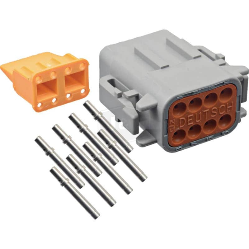 8 Way Male DTM Housing Kit - Includes Housing, Terminals & Wedge
