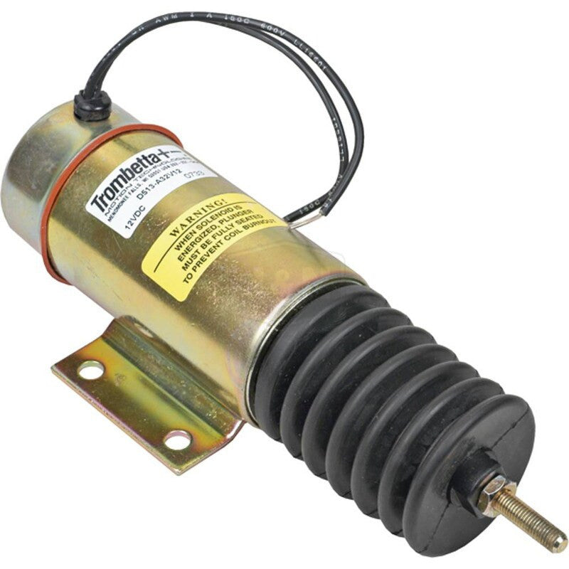 12V Pull Solenoid, New, Continuous Duty, 2 Terminals, Copper Contacts