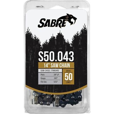 Chainsaw Chain 14" 50 DL 3/8" LP .043" Semi-Chisel Clamshell Pack