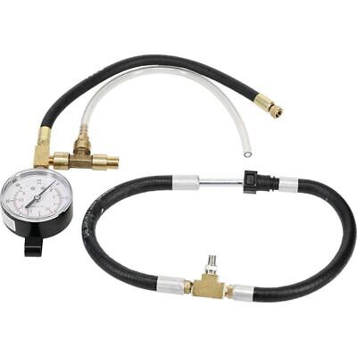 Fuel Pressure Gauge Set 0-100 PSI with Valve & Hose, 2.5" Diameter