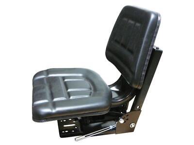 Compact Black Suspension Seat w/Angle Adjust - 15" Wide, Unassembled