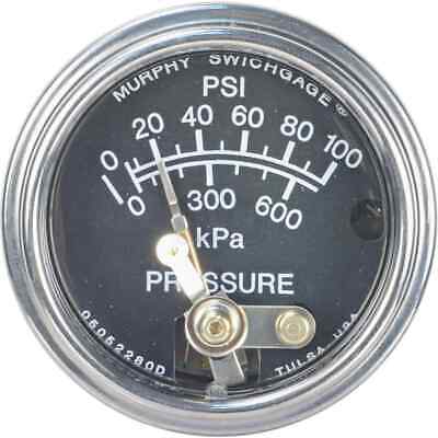 Air Pressure Gauge 0-100 PSI 2 1/16" Stainless Steel Bezel, Mounting Kit