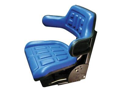 Mechanical Adjustable Suspension Seat - Blue Vinyl, 120kg Max Weight