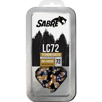 72 Drive Link Titanium Chainsaw Chain 20" 3/8" Pitch .050" Chisel Standard