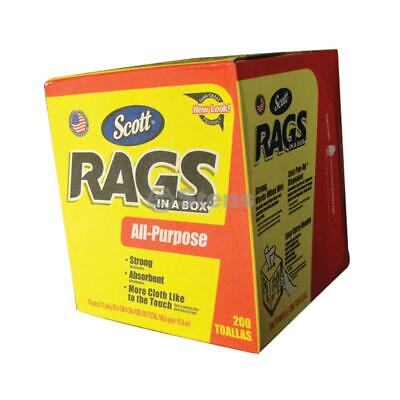200 Count Rags in a Box - 10" x 14" Pop-Up Towels - Cloth-Like Paper