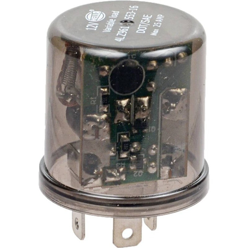 12V 3-Pin Flasher Relay with Install Kit - 6 Lamp Max, Hazard Mode