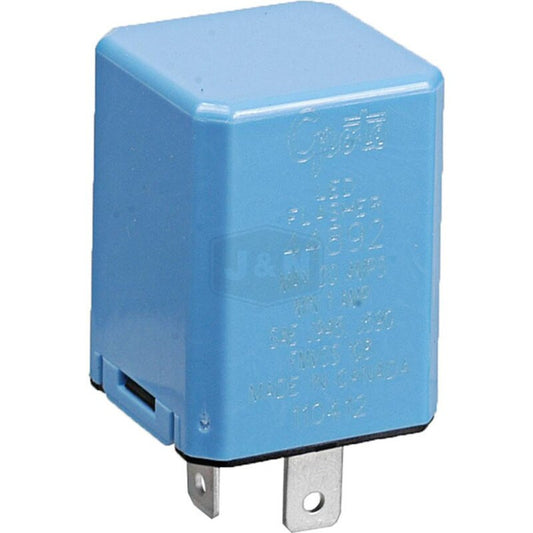 12VDC Flasher Relay - 10-Lamp Max Load, Install Kit Included, Heavy-Duty