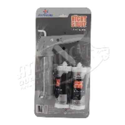 One Minute Gasketing System - 2x 5oz Bottles with Caulking Gun - Black