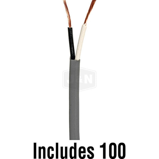 18GA Jacketed Duplex Wire 100ft Black/White PVC Insulation 2 Wires