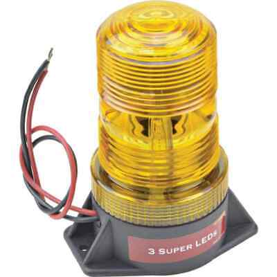 Amber LED Beacon Warning Light, 110V-12V, UL Certified, 2-Year Warranty