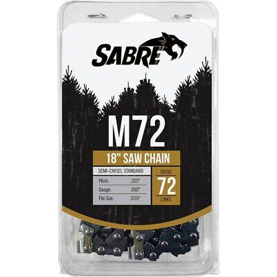72 Drive Links 18" Semi-Chisel Chainsaw Chain .325" Pitch .050" Gauge