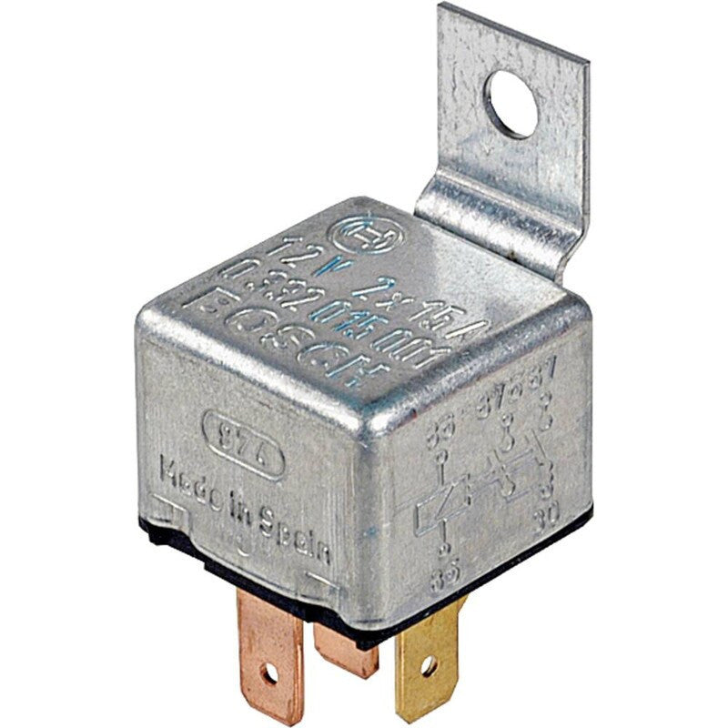 Mini Relay 12V 15A SPST Continuous Duty 5 Terminals with Mounting Bracket