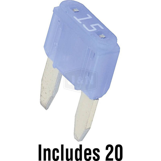Bladed Fuse 15A 6-36V ATM Series Blue Plastic Body - Boxed