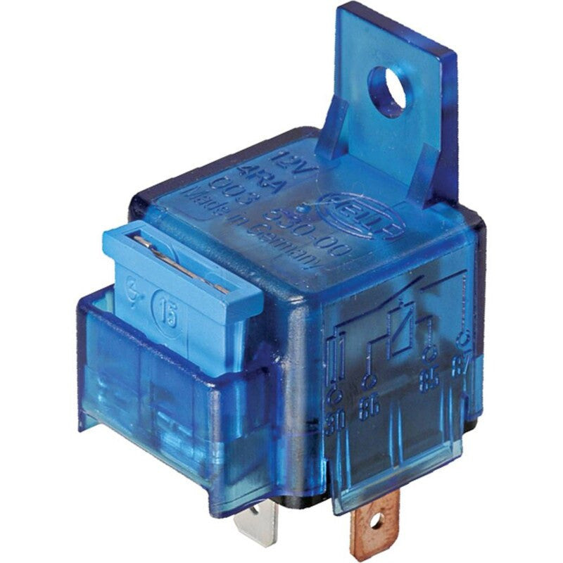 12V 15A Mini Relay SPST with Mounting Bracket & 15A Fuse - 4 Terminals