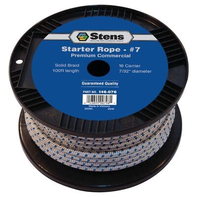 100' Solid Braid Starter Rope 7/32" - Durable, Ideal for Any Application