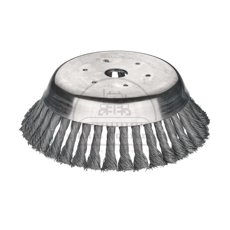 155mm Conical Brush 20mm Hole for Brushcutters Steel Wire