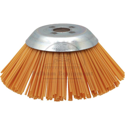 210mm Conical Brush 20mm Hole for Brushcutters, Plastic Bristles