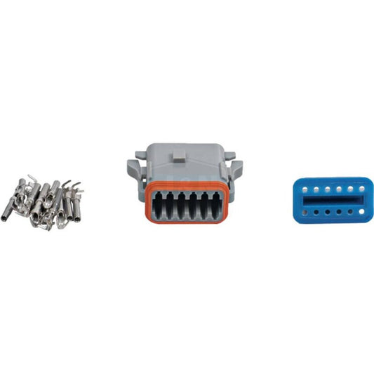 12-Way Male AT Housing Kit, 16-18 Gauge, Weather Sealed, Terminals Included