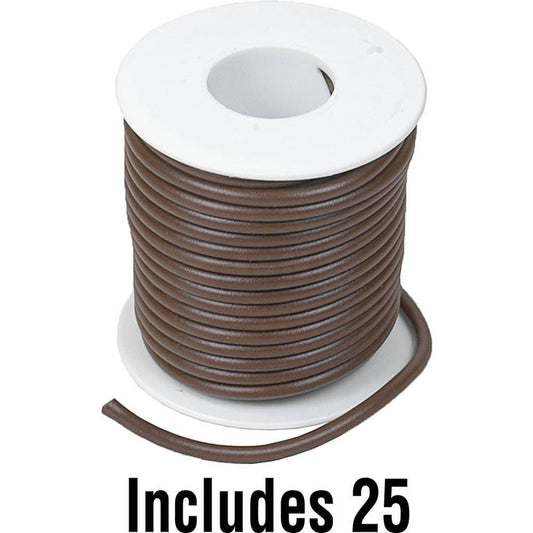 10GA 25FT Brown Primary Wire - PVC Insulated, SAE J1128, GPT Wire