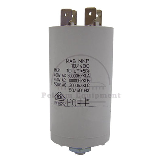 10??F Capacitor for AC Motors, M8 Thread, 40x79mm, Blade Terminal, Various Brands