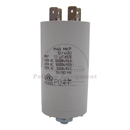 12??F Capacitor for AC Motors M8 Thread 35x79mm Sabo Wolf Shredders Mowers