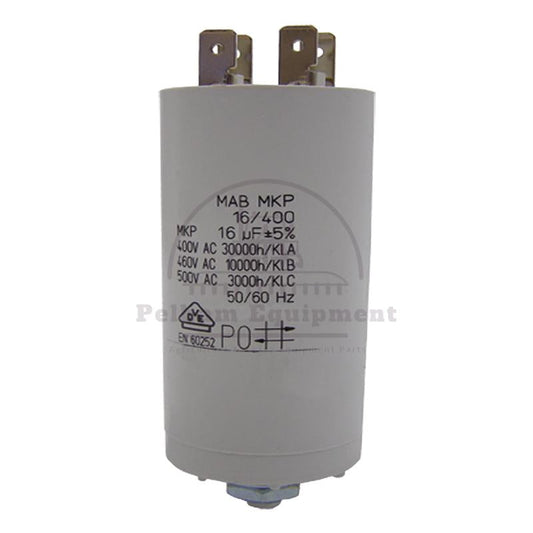 16??F Capacitor for AC Motors M8 40x78mm Sabo Wolf Shredders Mowers Cleaners