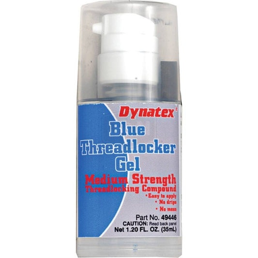 Blue Threadlocker Gel - Medium Strength, 35mL Pump, Easy to Use, No Drips