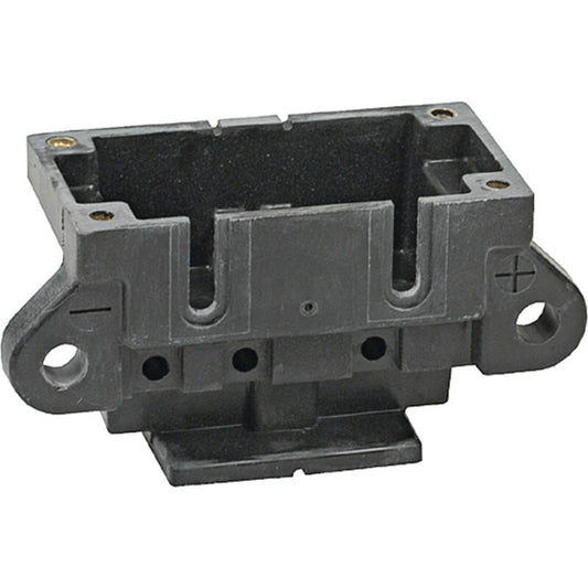 Brush Holder for Alternators - Black Plastic, 2 Slots for Stator Leads