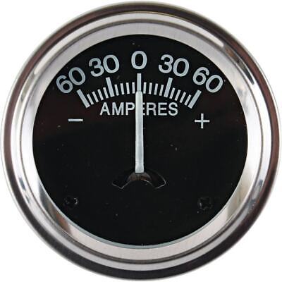 Ammeter Gauge 2 1/16" Chrome Bezel Black Face -60 to 60 Range