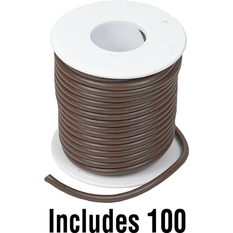 16GA Primary Wire 100ft Brown SXL Insulation SAE J1128 0-60VDC 1 Wire