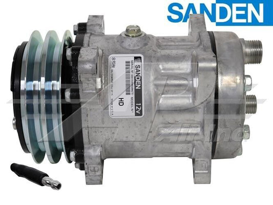 New OEM Sanden Compressor Fits Case New Holland 84056429, 84018078, 84018077