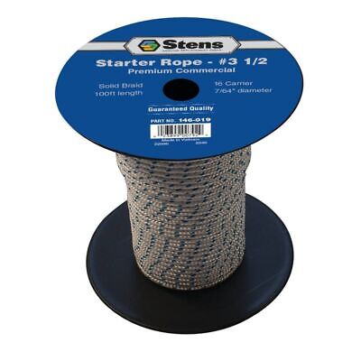 100' Solid Braid Starter Rope 7/64" Diameter, Durable & Versatile Cord